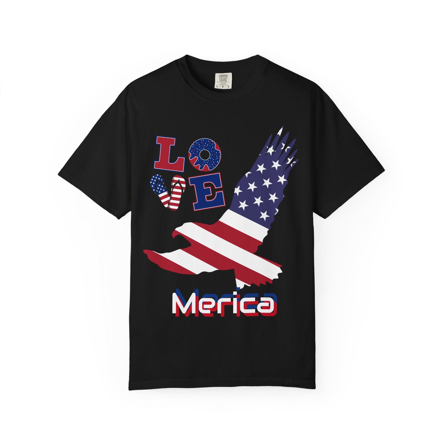 Patriotic Graphic T-Shirt, Love Merica Tee, July 4th Apparel, Unisex Independence Day Shirt, USA Pride Gift, Casual Summer Top