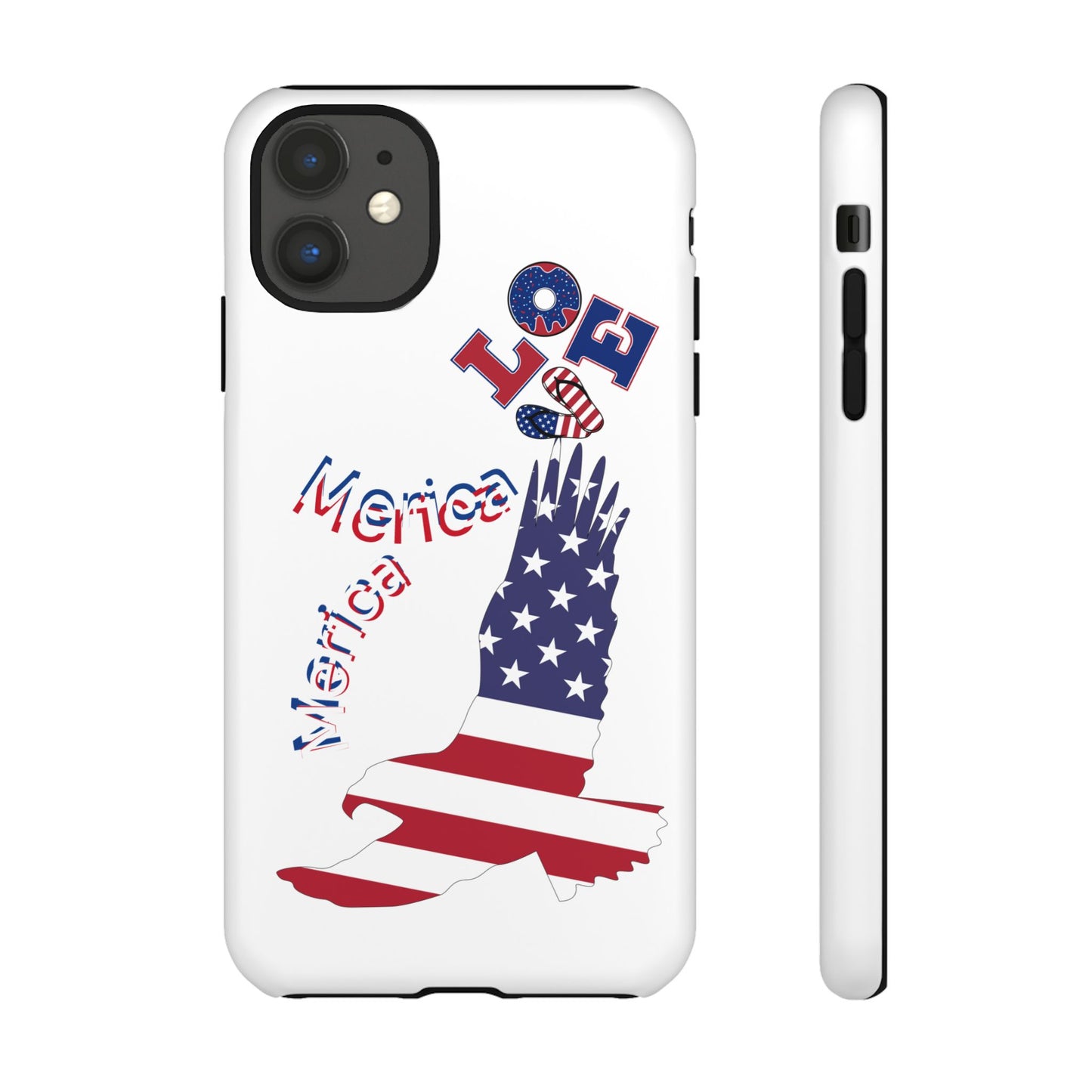 Patriotic Phone Case, Love America Design, American Flag Accessory, Perfect Gift for Veterans, Independence Day, Memorial Day