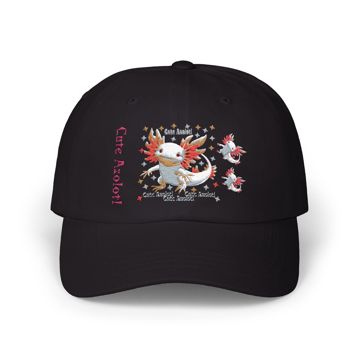 Cute Axolotl Dad Cap, Casual Cap for Animal Lovers, Gifts for Fathers, Summer Accessories, Trendy Dad Hat, Outdoor Wear