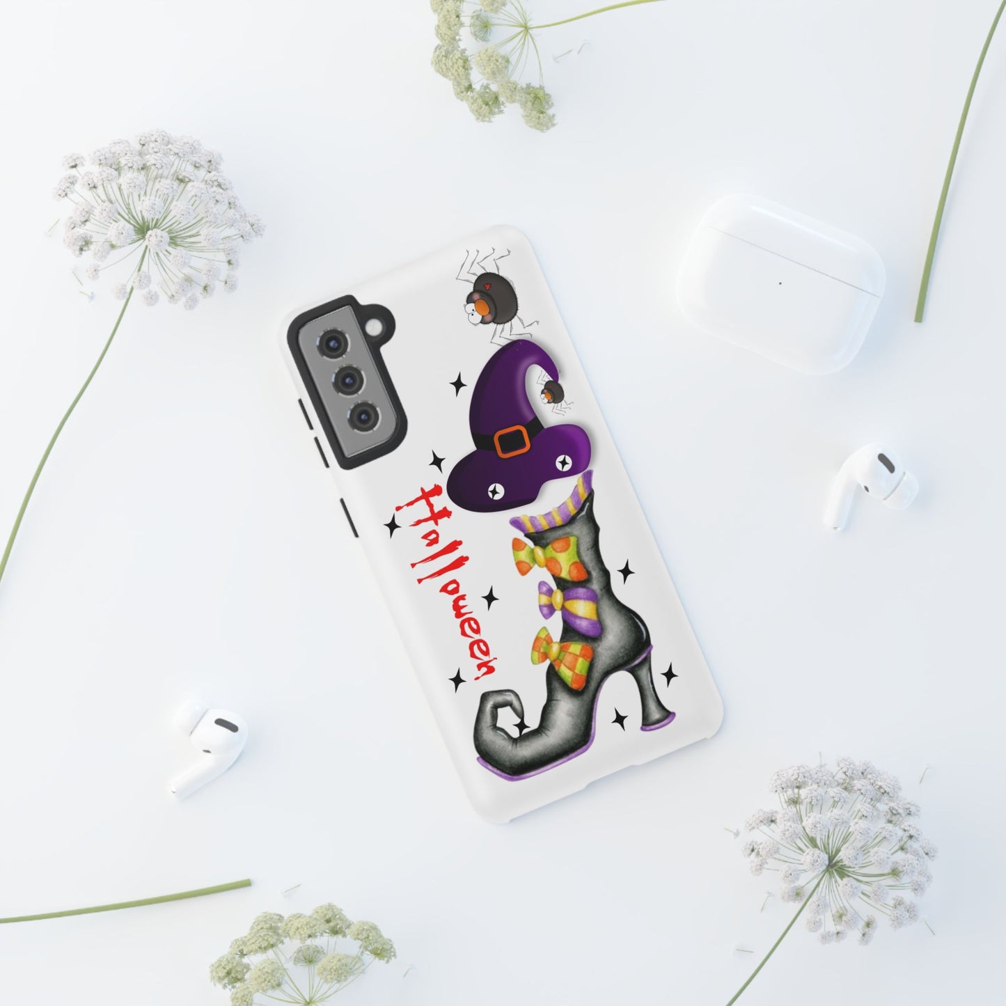 Halloween Phone Case, Tough Cases, Spooky Phone Cover, Witch Hat Design, Holiday Accessory, Fall Gift Idea