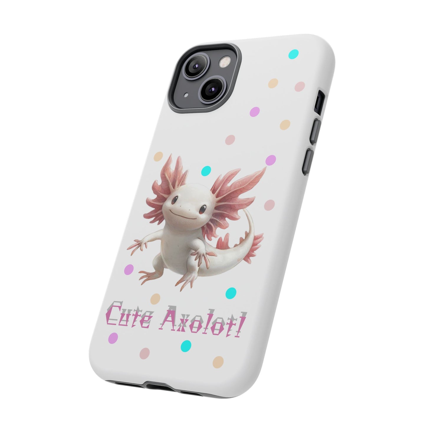 Cute Axolotl Phone Case, Kawaii Phone Cover, Gifts for Kids, Animal Lover Accessories, Cute Axolotl Design