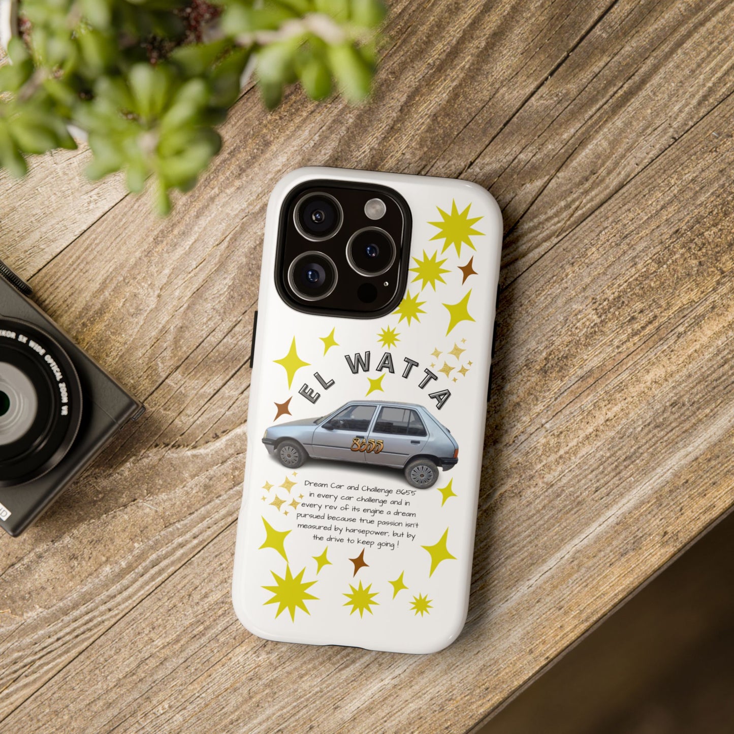 El Watta Phone Case - Retro Car Design, Tough Case, Unique Gift for Car Lovers, Funny Phone Accessory, Fun Birthday Present