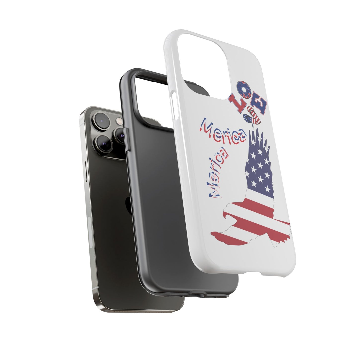 Patriotic Phone Case, Love America Design, American Flag Accessory, Perfect Gift for Veterans, Independence Day, Memorial Day