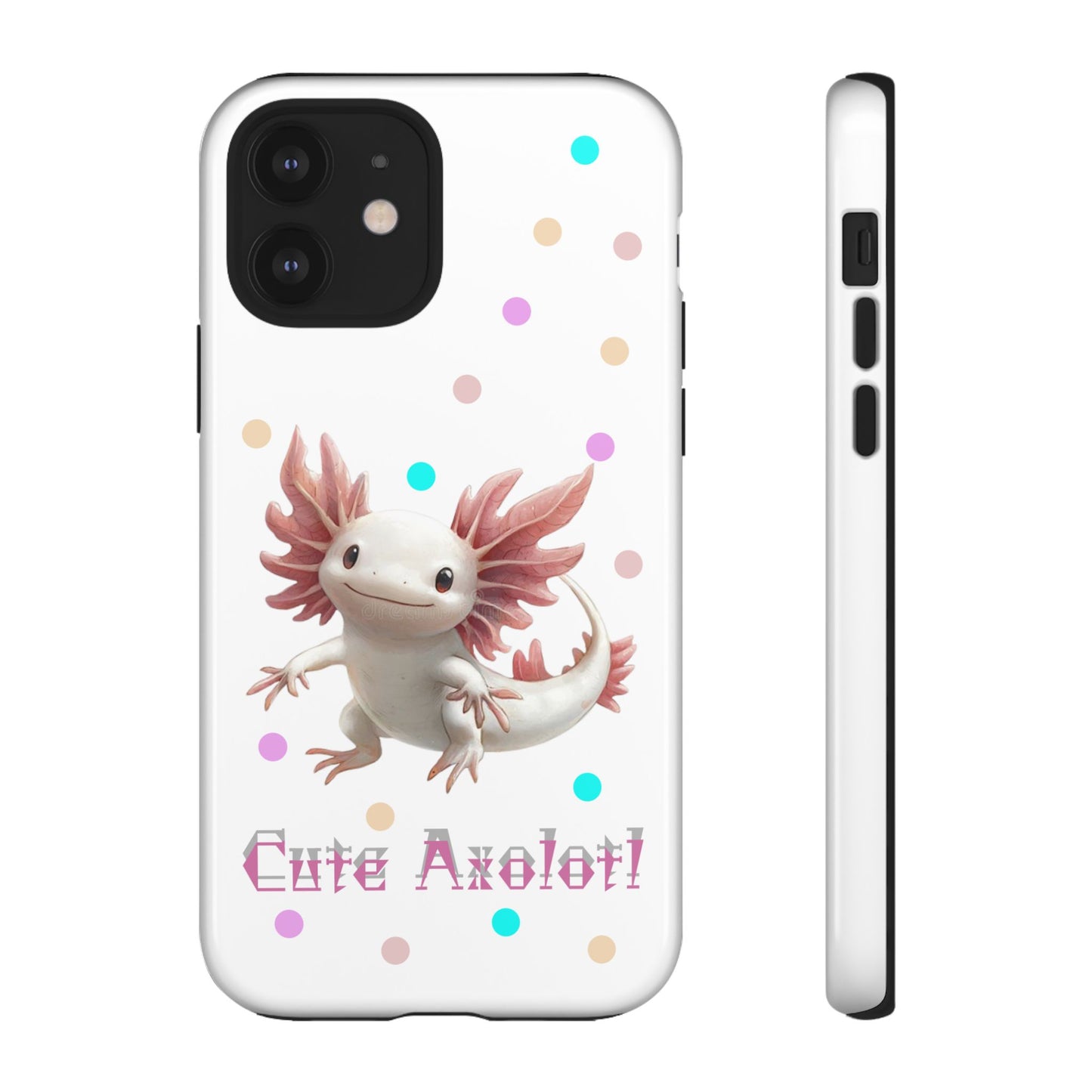 Cute Axolotl Phone Case, Kawaii Phone Cover, Gifts for Kids, Animal Lover Accessories, Cute Axolotl Design