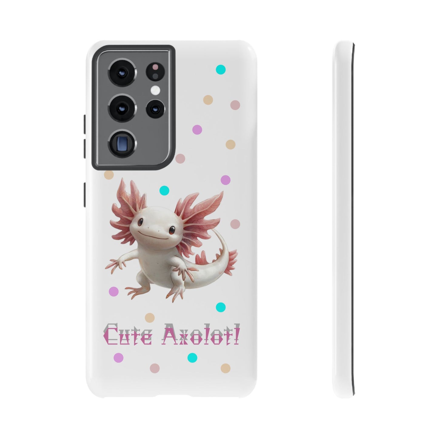 Cute Axolotl Phone Case, Kawaii Phone Cover, Gifts for Kids, Animal Lover Accessories, Cute Axolotl Design