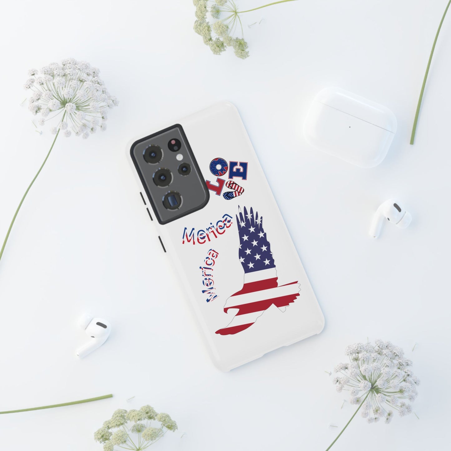 Patriotic Phone Case, Love America Design, American Flag Accessory, Perfect Gift for Veterans, Independence Day, Memorial Day