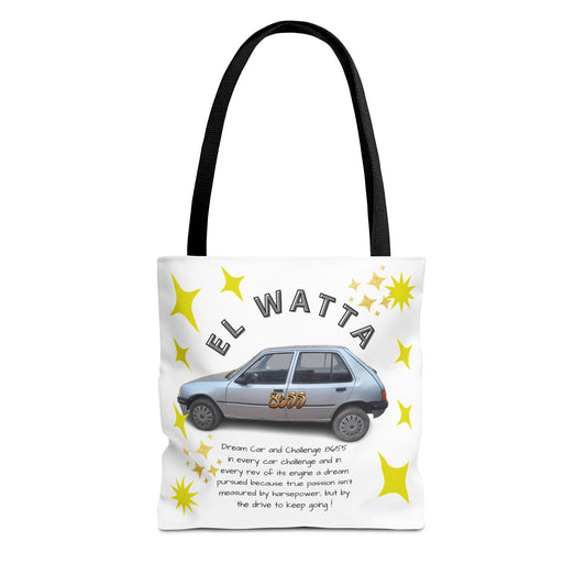 Inspirational Car Tote Bag - Dream Car Challenge, Motivational Gift, Unique Shopping Bag, Road Trip Accessory, Fun Eco-Friendly Tote