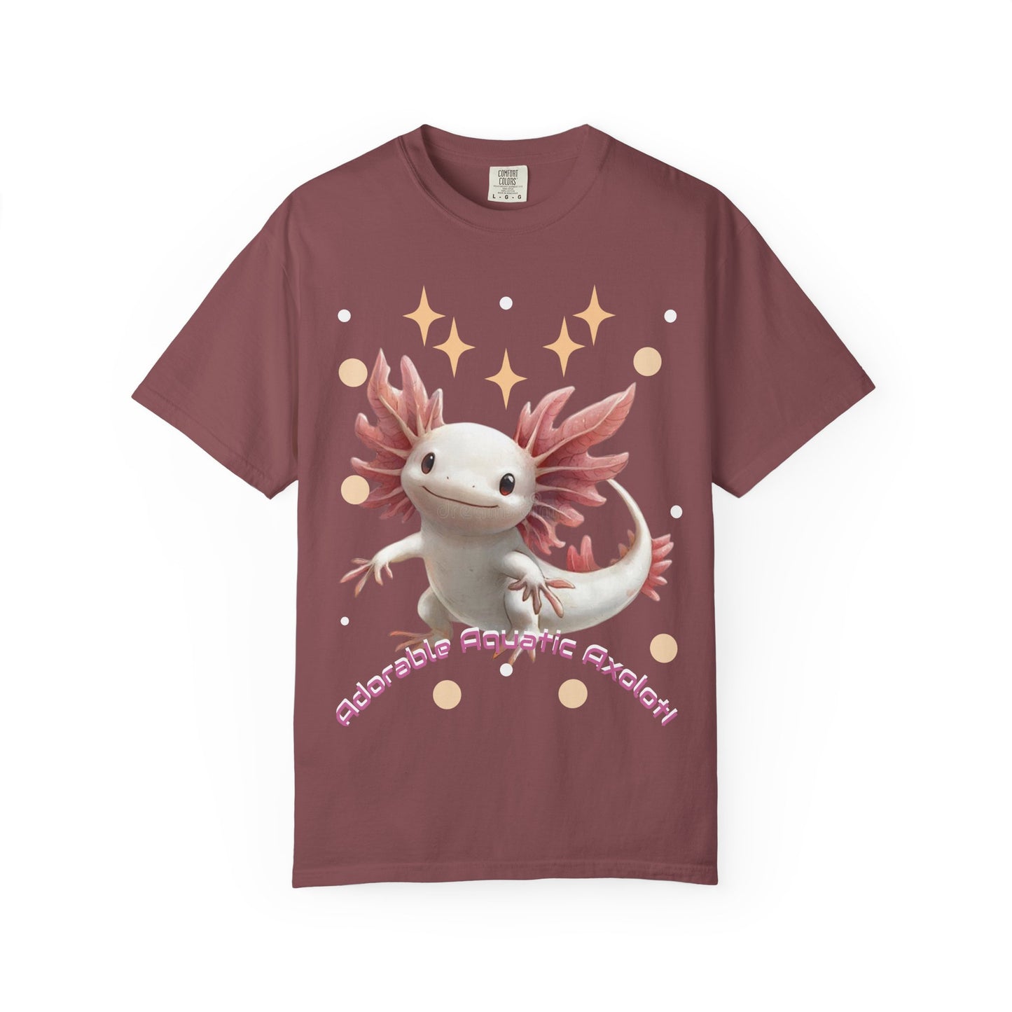 Cute Axolotl T-Shirt for Nature Lovers, Unisex Garment-Dyed Tee, Gift for Animal Enthusiasts, Casual Wear, Birthday Present