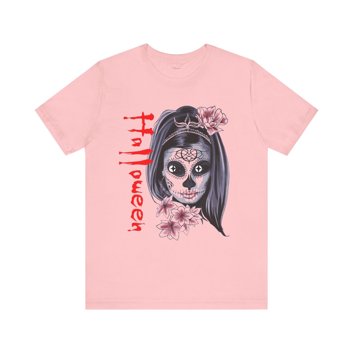 Halloween T-Shirt – Día de los Muertos Skull Shirt | Spooky October 31 Holiday Tee USA, Halloween Sugar Skull Tee, Unisex , Spooky Graphic Tee, Festival Wear