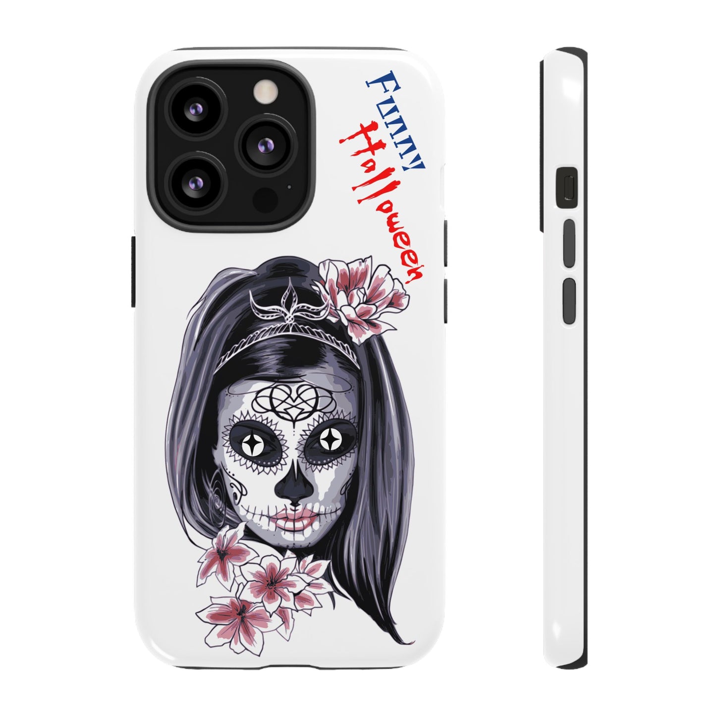 Halloween Phone Case, Funny Skull Design, Tough Cases, Unique Gifts, Spooky Decor, Holiday Essentials, Halloween Decor
