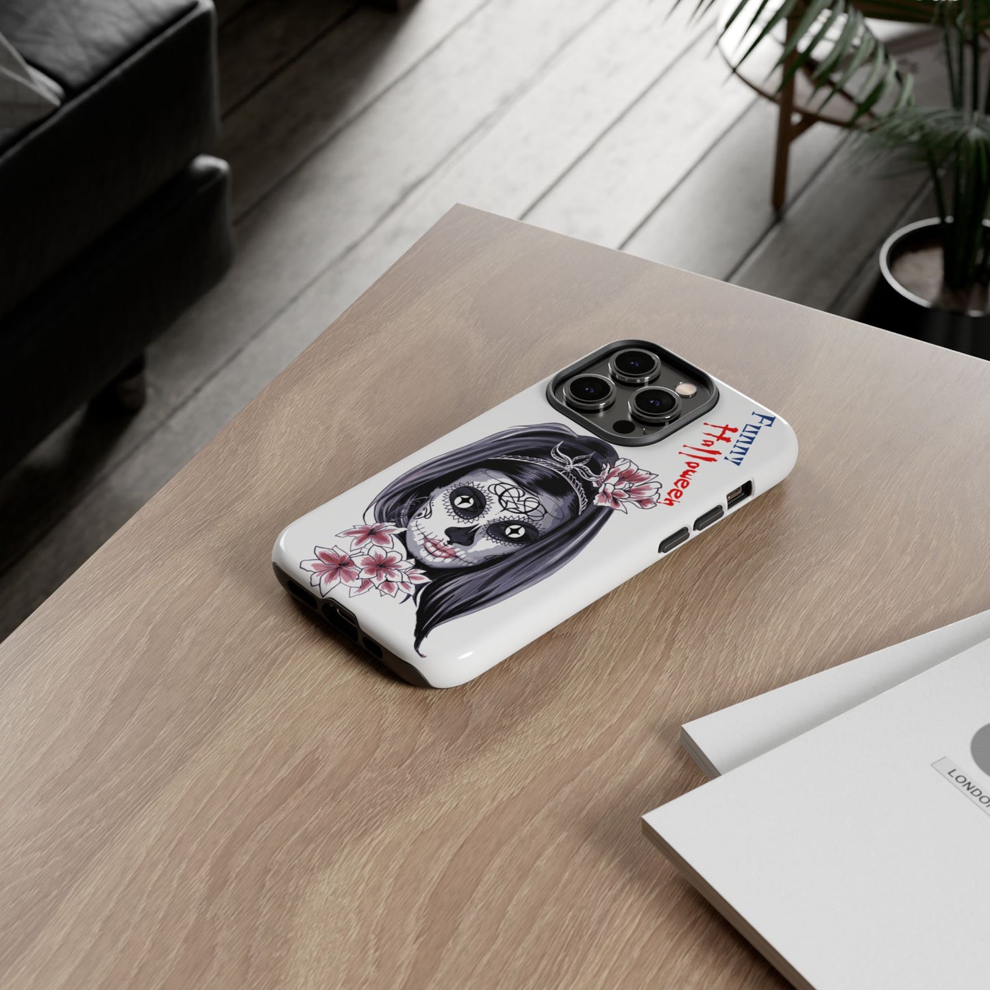 Halloween Phone Case, Funny Skull Design, Tough Cases, Unique Gifts, Spooky Decor, Holiday Essentials, Halloween Decor