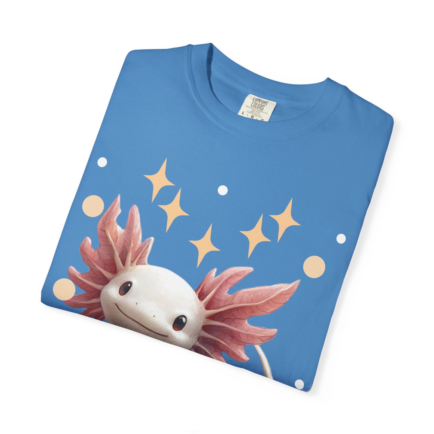 Cute Axolotl T-Shirt for Nature Lovers, Unisex Garment-Dyed Tee, Gift for Animal Enthusiasts, Casual Wear, Birthday Present