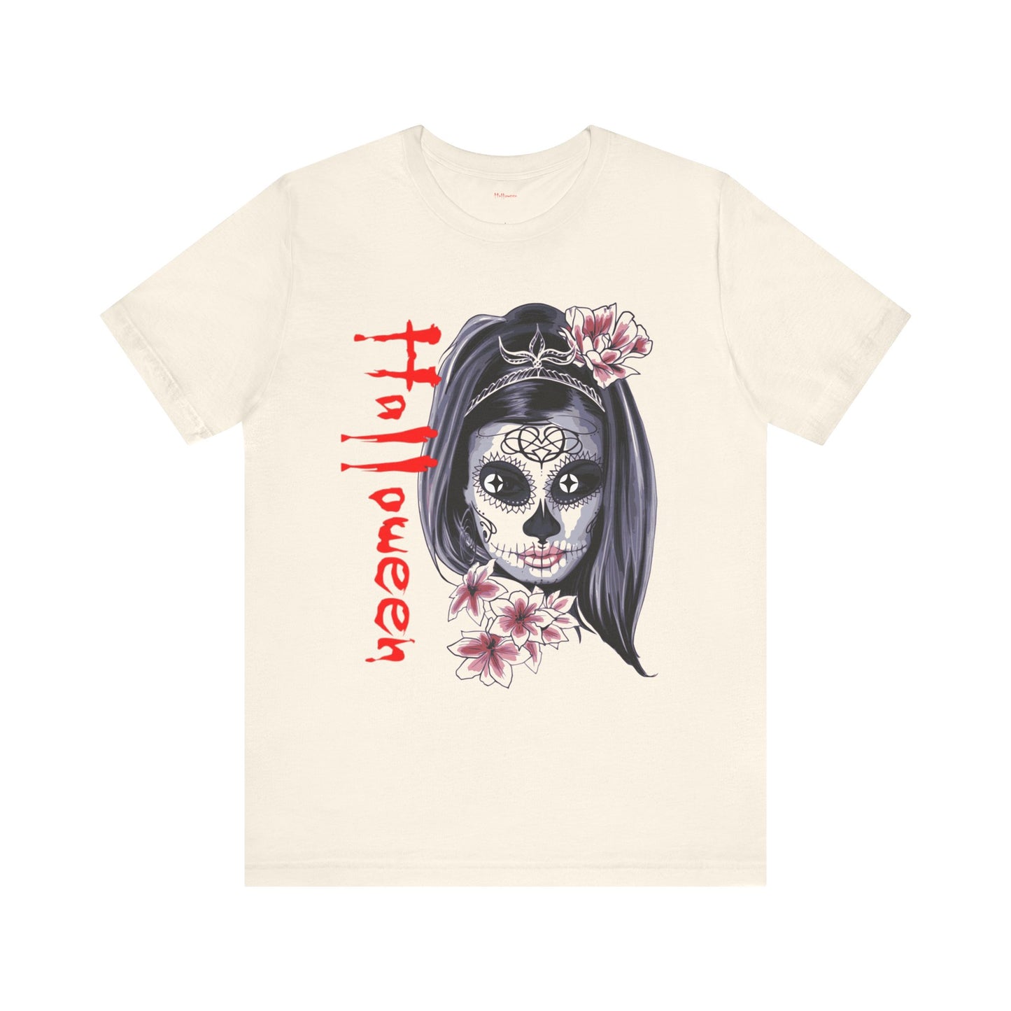 Halloween T-Shirt – Día de los Muertos Skull Shirt | Spooky October 31 Holiday Tee USA, Halloween Sugar Skull Tee, Unisex , Spooky Graphic Tee, Festival Wear