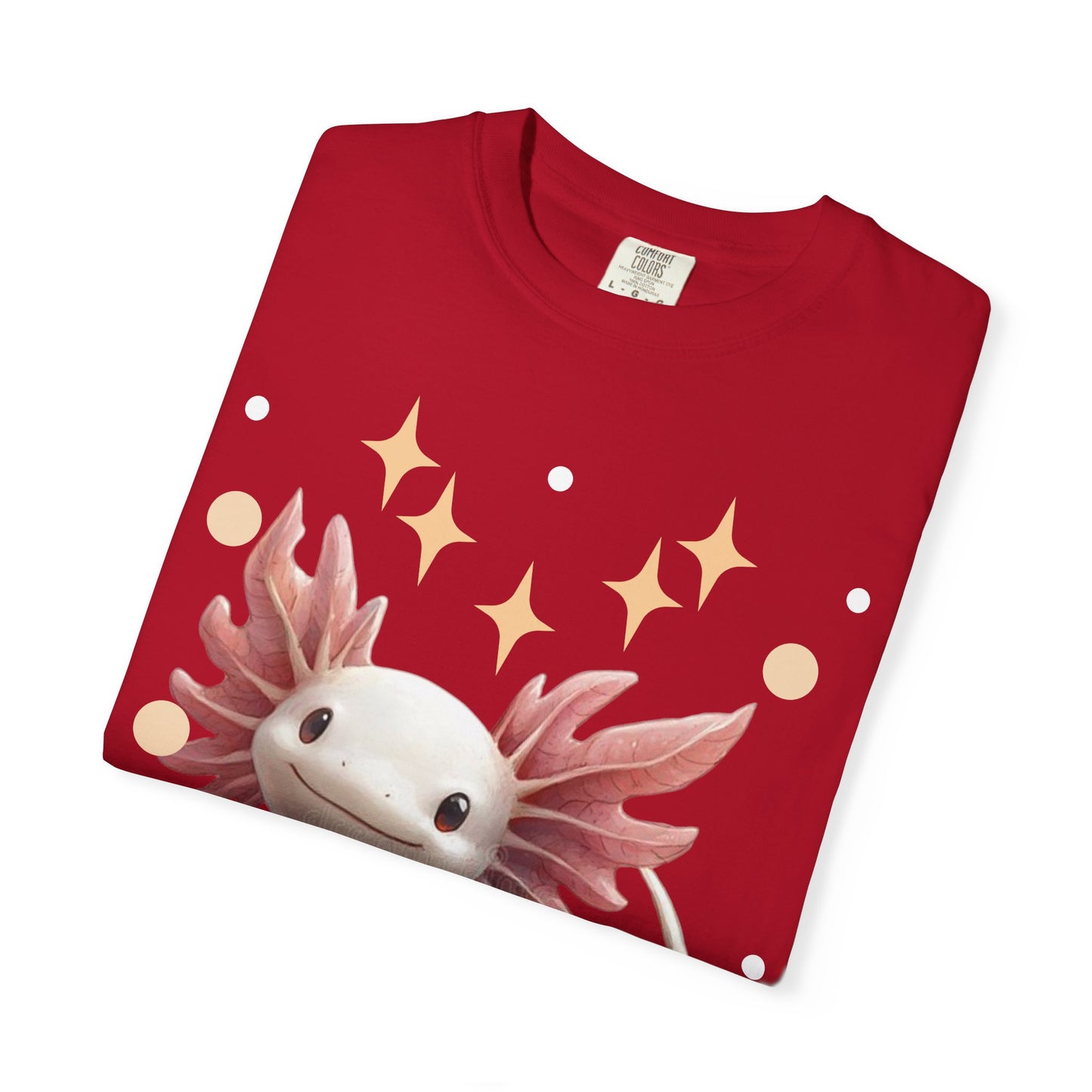 Cute Axolotl T-Shirt for Nature Lovers, Unisex Garment-Dyed Tee, Gift for Animal Enthusiasts, Casual Wear, Birthday Present