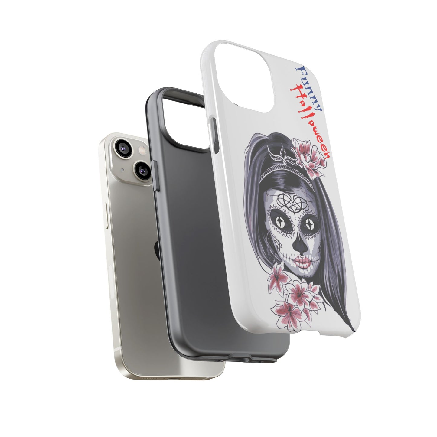 Halloween Phone Case, Funny Skull Design, Tough Cases, Unique Gifts, Spooky Decor, Holiday Essentials, Halloween Decor