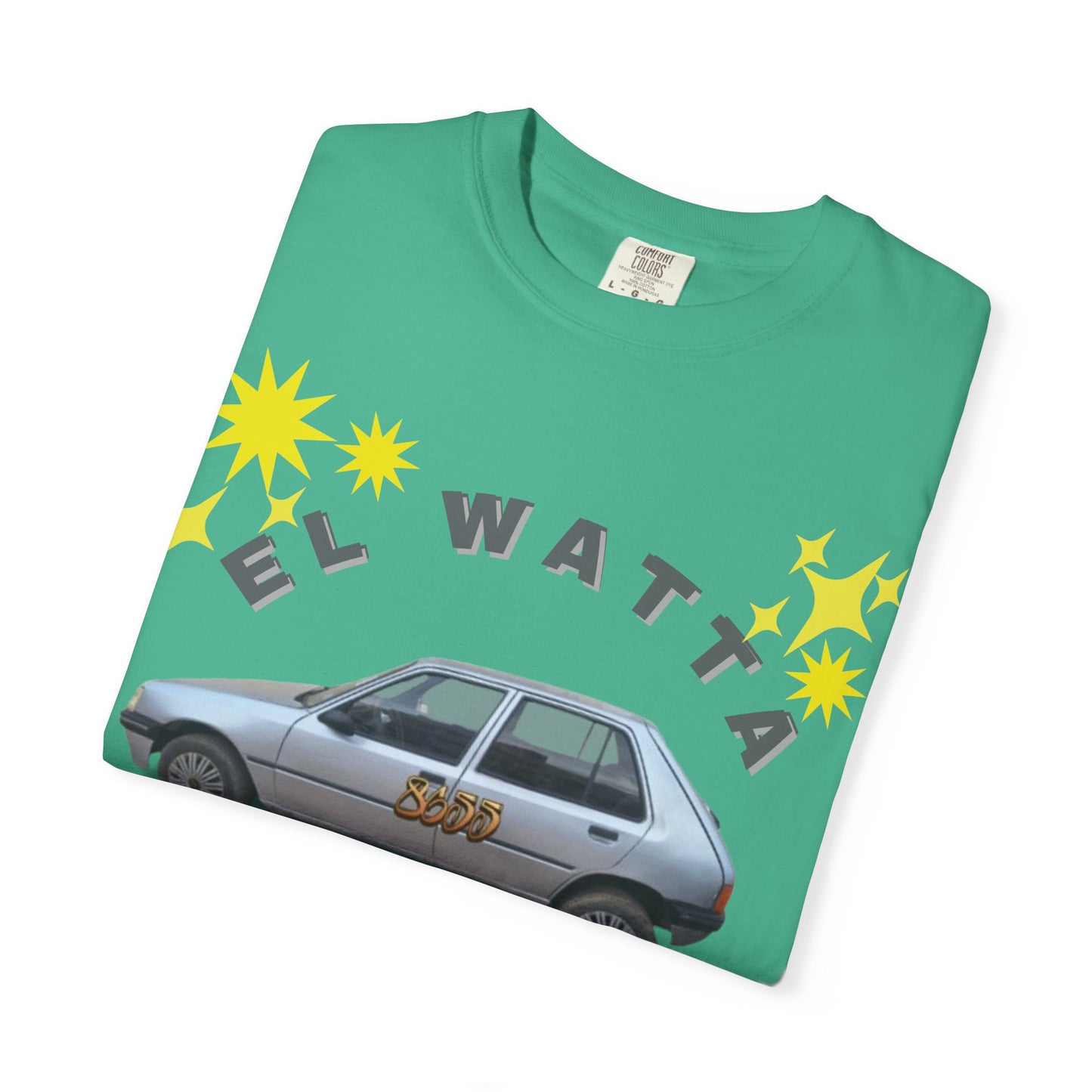 El Watta Vintage Car T-shirt, Unique Design, Unisex Garment-Dyed Tee, Retro Car Lover Gift, Funny Auto Apparel, Unique Gift for Him or Her