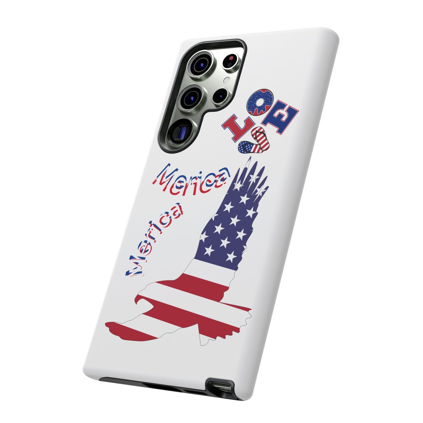 Patriotic Phone Case, Love America Design, American Flag Accessory, Perfect Gift for Veterans, Independence Day, Memorial Day