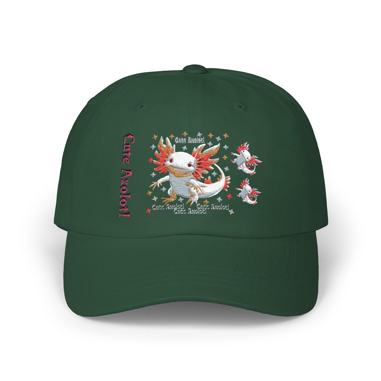 Cute Axolotl Dad Cap, Casual Cap for Animal Lovers, Gifts for Fathers, Summer Accessories, Trendy Dad Hat, Outdoor Wear