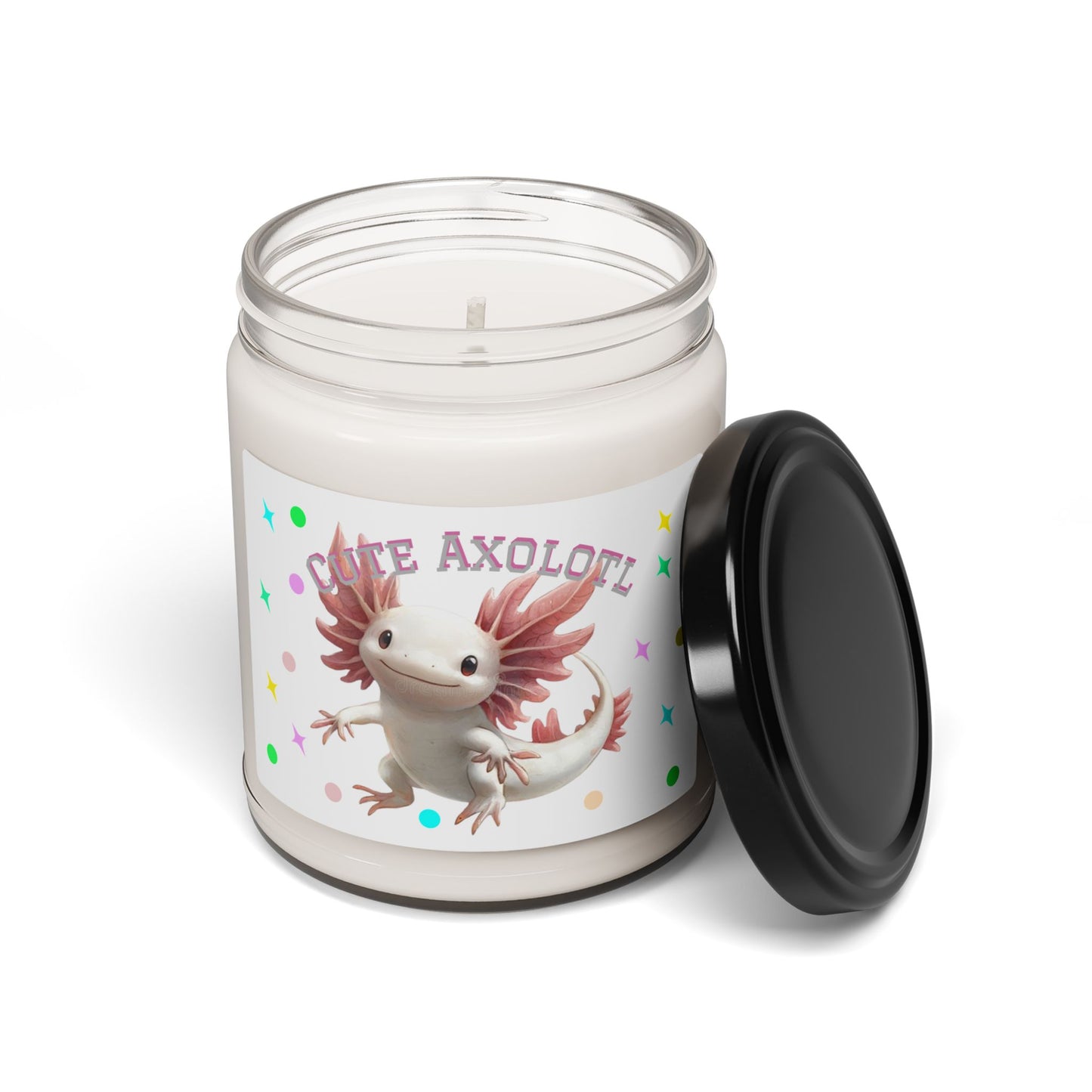 Cute Axolotl Scented Soy Candle, Perfect Gift for Animal Lovers, Home Decor, Relaxation, Birthday or Celebration, Eco-Friendly Candle