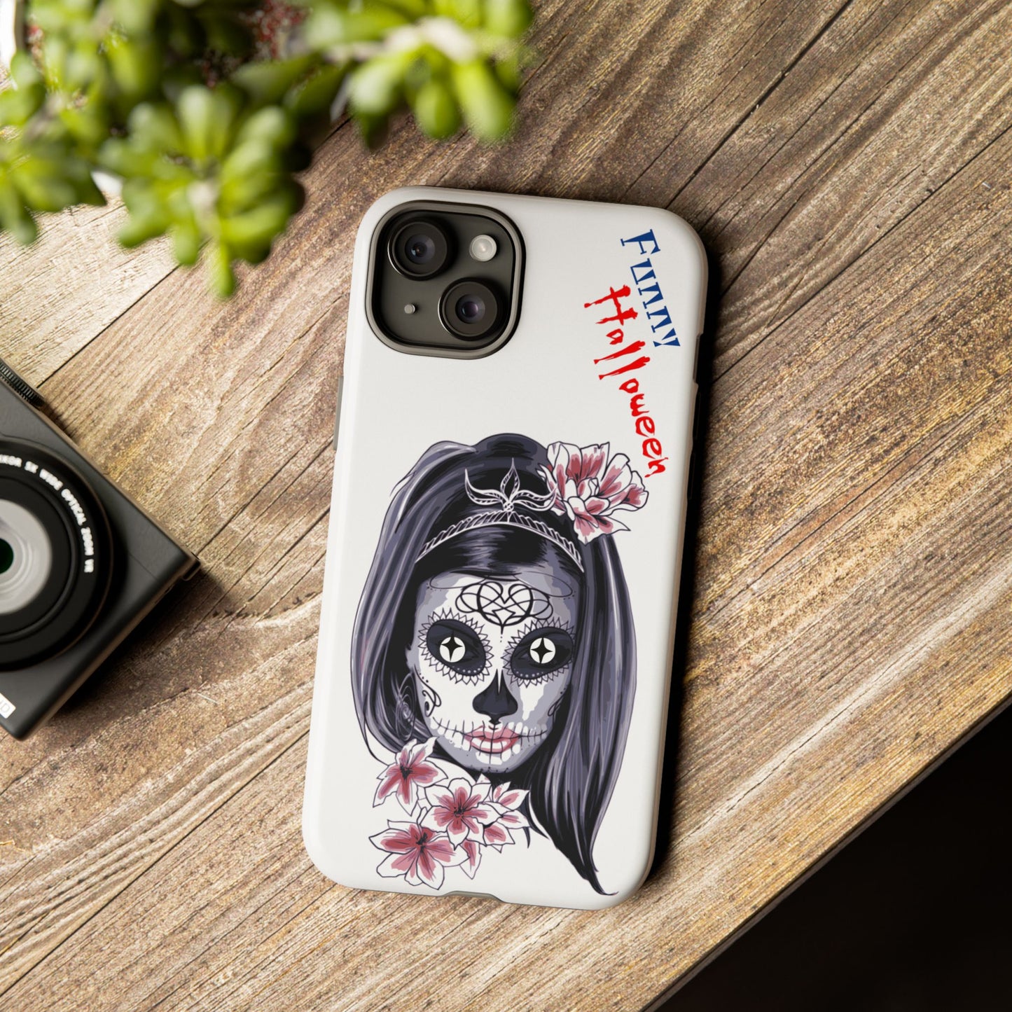 Halloween Phone Case, Funny Skull Design, Tough Cases, Unique Gifts, Spooky Decor, Holiday Essentials, Halloween Decor