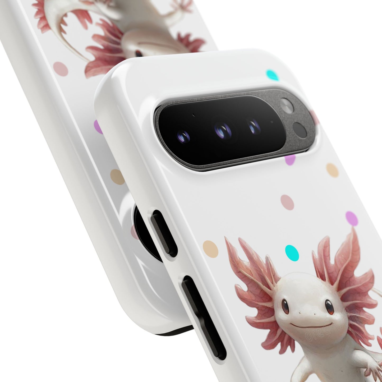 Cute Axolotl Phone Case, Kawaii Phone Cover, Gifts for Kids, Animal Lover Accessories, Cute Axolotl Design