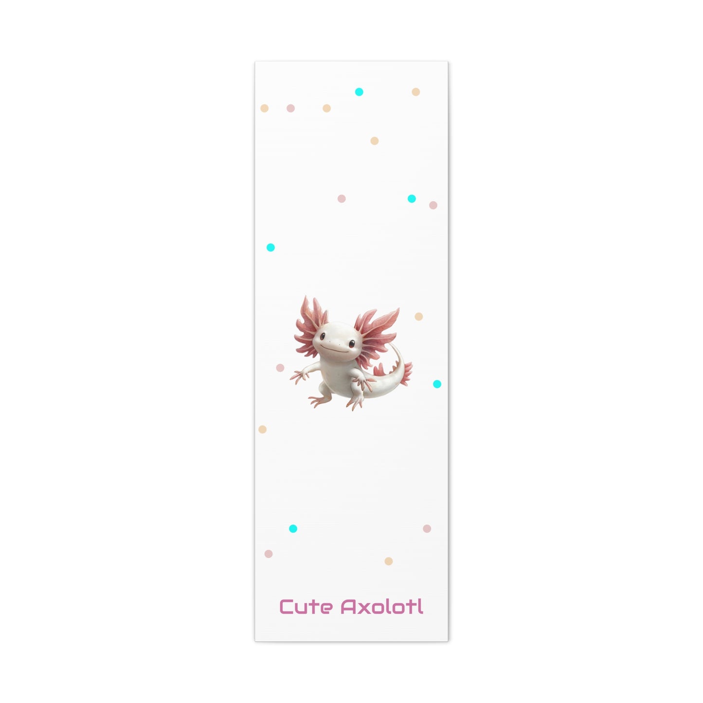 Whimsical Axolotl Canvas Art, Nursery Decor, Cute Wall Art, Kid's Room Decoration, Gift for Animal Lovers, Playful Home Accent