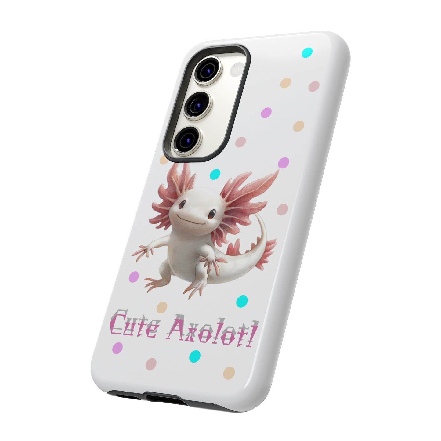Cute Axolotl Phone Case, Kawaii Phone Cover, Gifts for Kids, Animal Lover Accessories, Cute Axolotl Design
