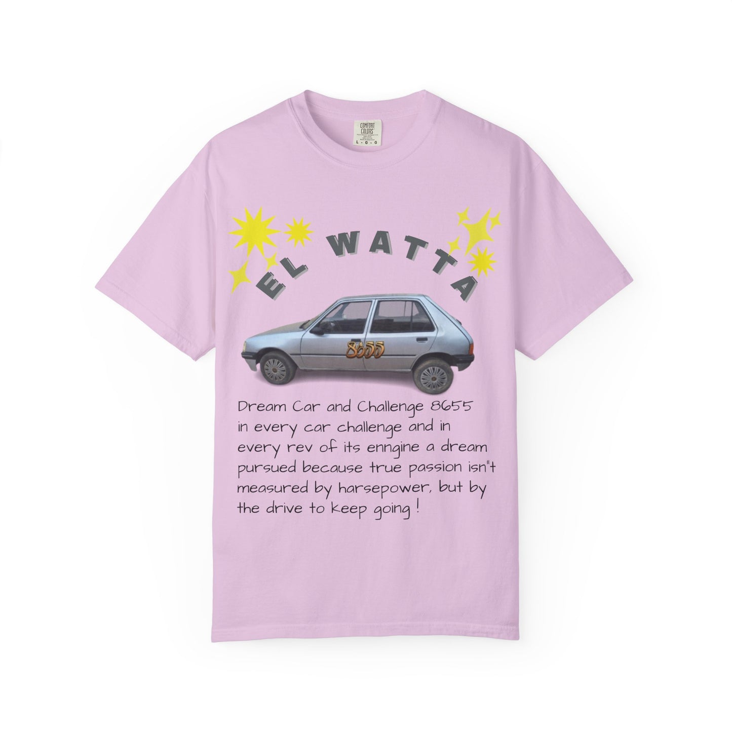 El Watta Vintage Car T-shirt, Unique Design, Unisex Garment-Dyed Tee, Retro Car Lover Gift, Funny Auto Apparel, Unique Gift for Him or Her