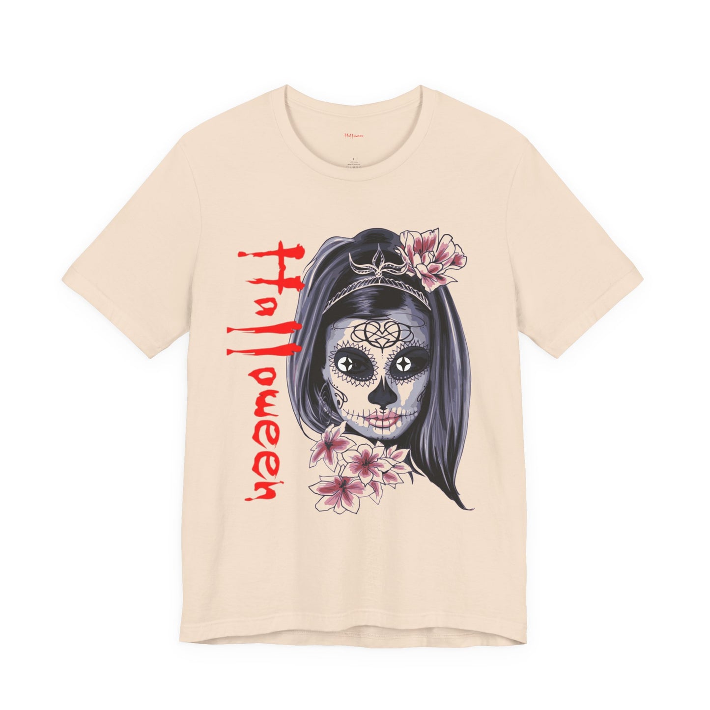 Halloween T-Shirt – Día de los Muertos Skull Shirt | Spooky October 31 Holiday Tee USA, Halloween Sugar Skull Tee, Unisex , Spooky Graphic Tee, Festival Wear