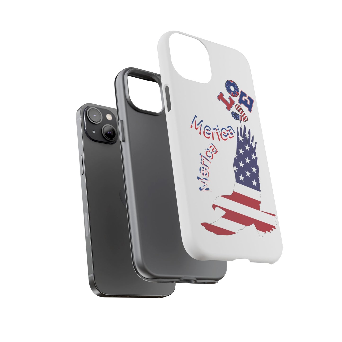 Patriotic Phone Case, Love America Design, American Flag Accessory, Perfect Gift for Veterans, Independence Day, Memorial Day