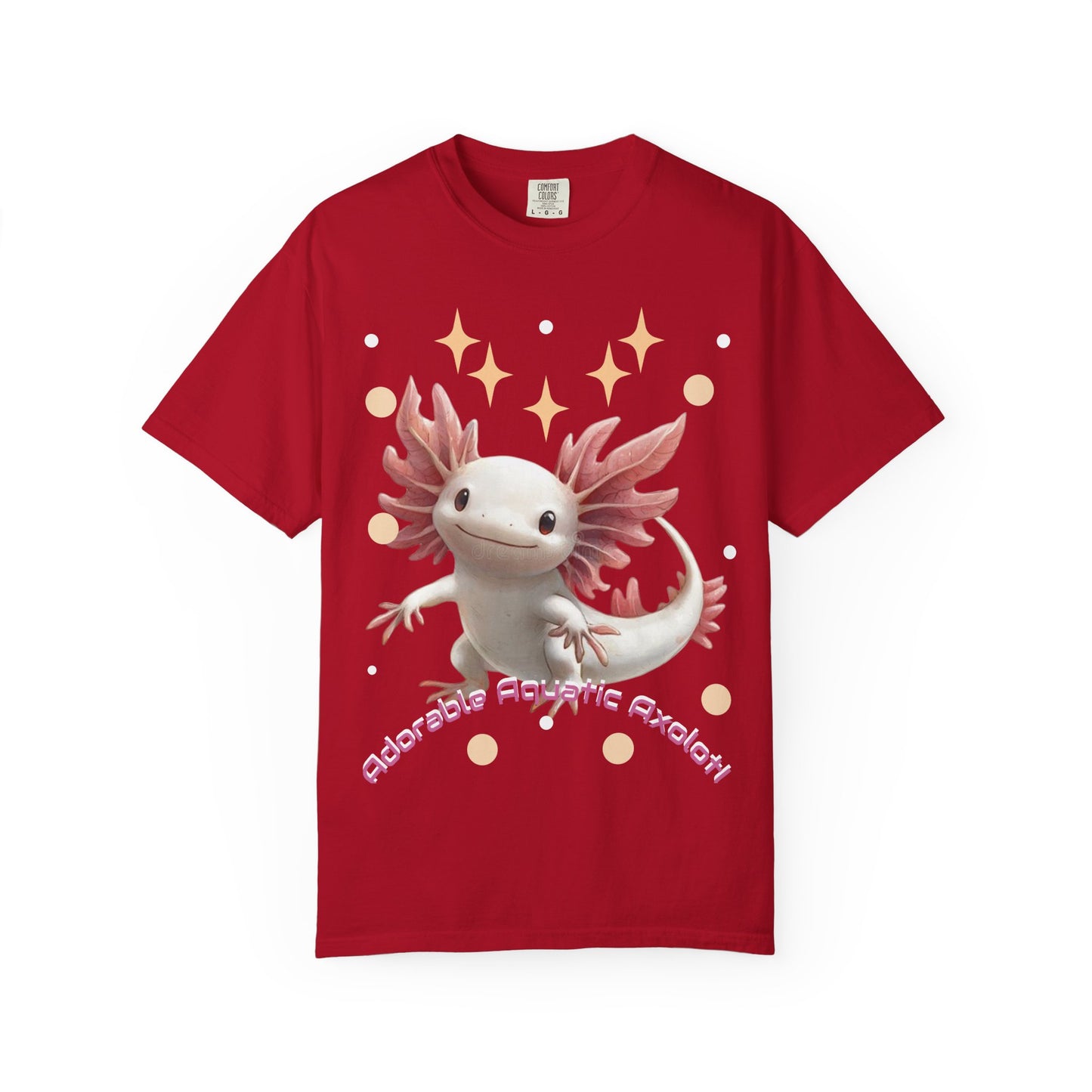 Cute Axolotl T-Shirt for Nature Lovers, Unisex Garment-Dyed Tee, Gift for Animal Enthusiasts, Casual Wear, Birthday Present