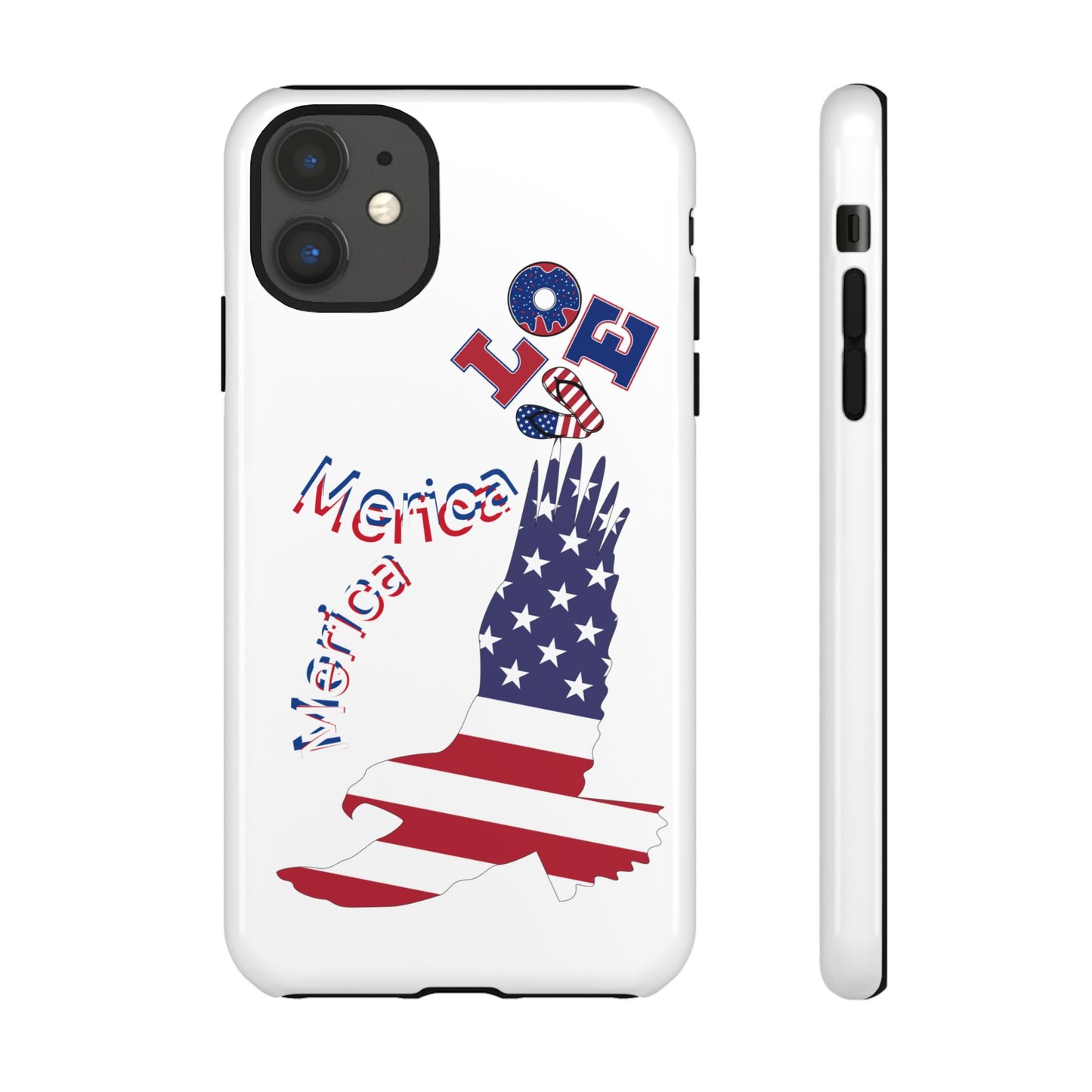 Patriotic Phone Case, Love America Design, American Flag Accessory, Perfect Gift for Veterans, Independence Day, Memorial Day