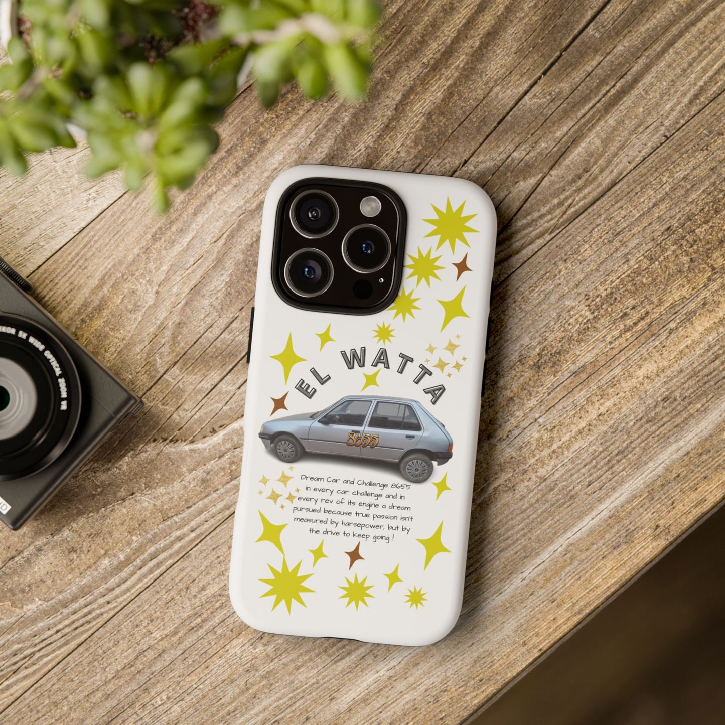 El Watta Phone Case - Retro Car Design, Tough Case, Unique Gift for Car Lovers, Funny Phone Accessory, Fun Birthday Present