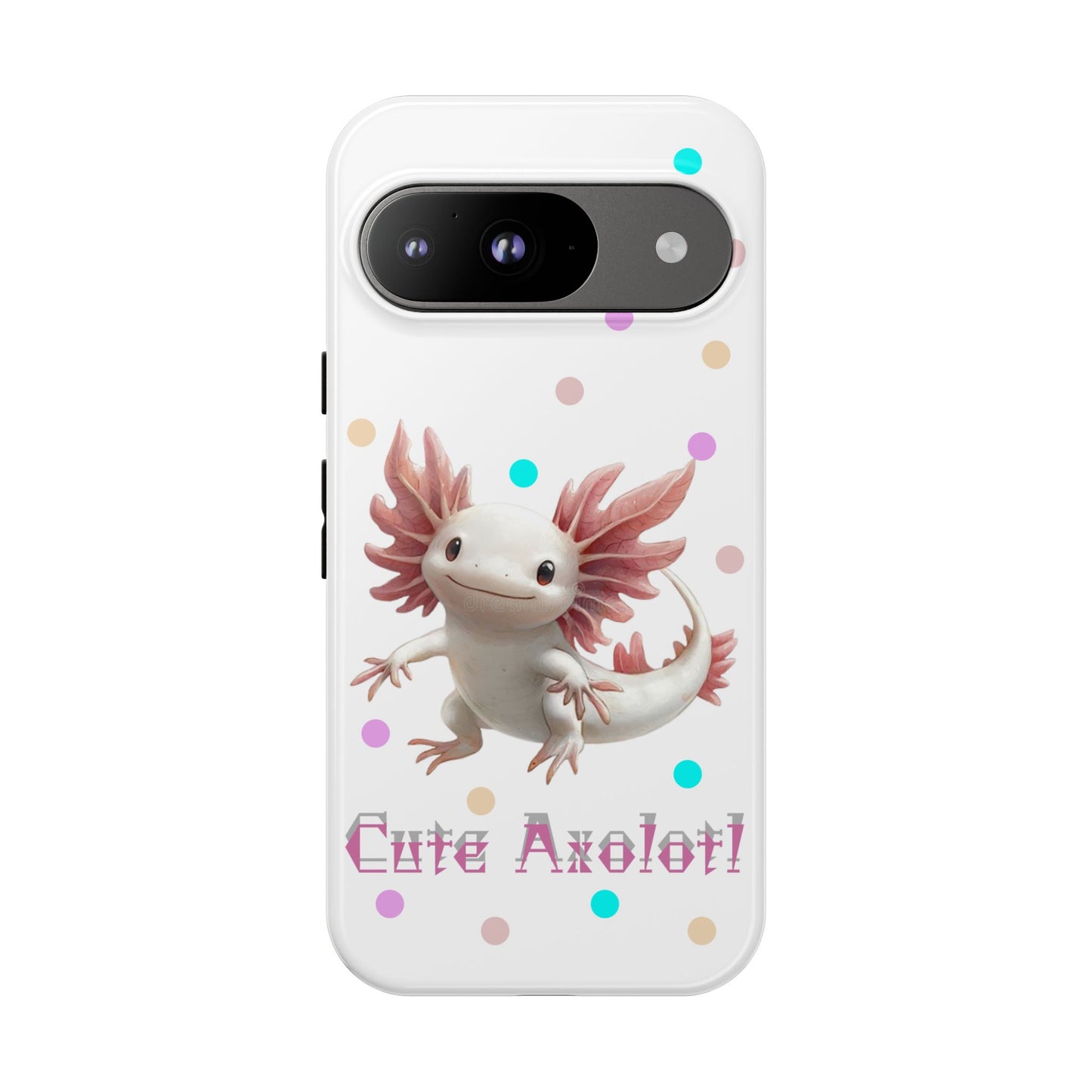 Cute Axolotl Phone Case, Kawaii Phone Cover, Gifts for Kids, Animal Lover Accessories, Cute Axolotl Design