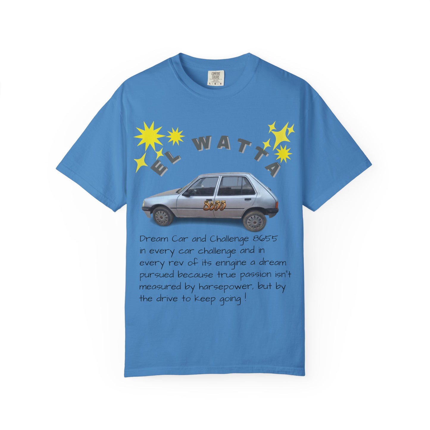 El Watta Vintage Car T-shirt, Unique Design, Unisex Garment-Dyed Tee, Retro Car Lover Gift, Funny Auto Apparel, Unique Gift for Him or Her