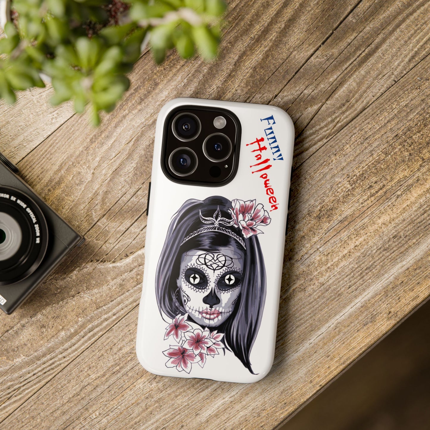 Halloween Phone Case, Funny Skull Design, Tough Cases, Unique Gifts, Spooky Decor, Holiday Essentials, Halloween Decor