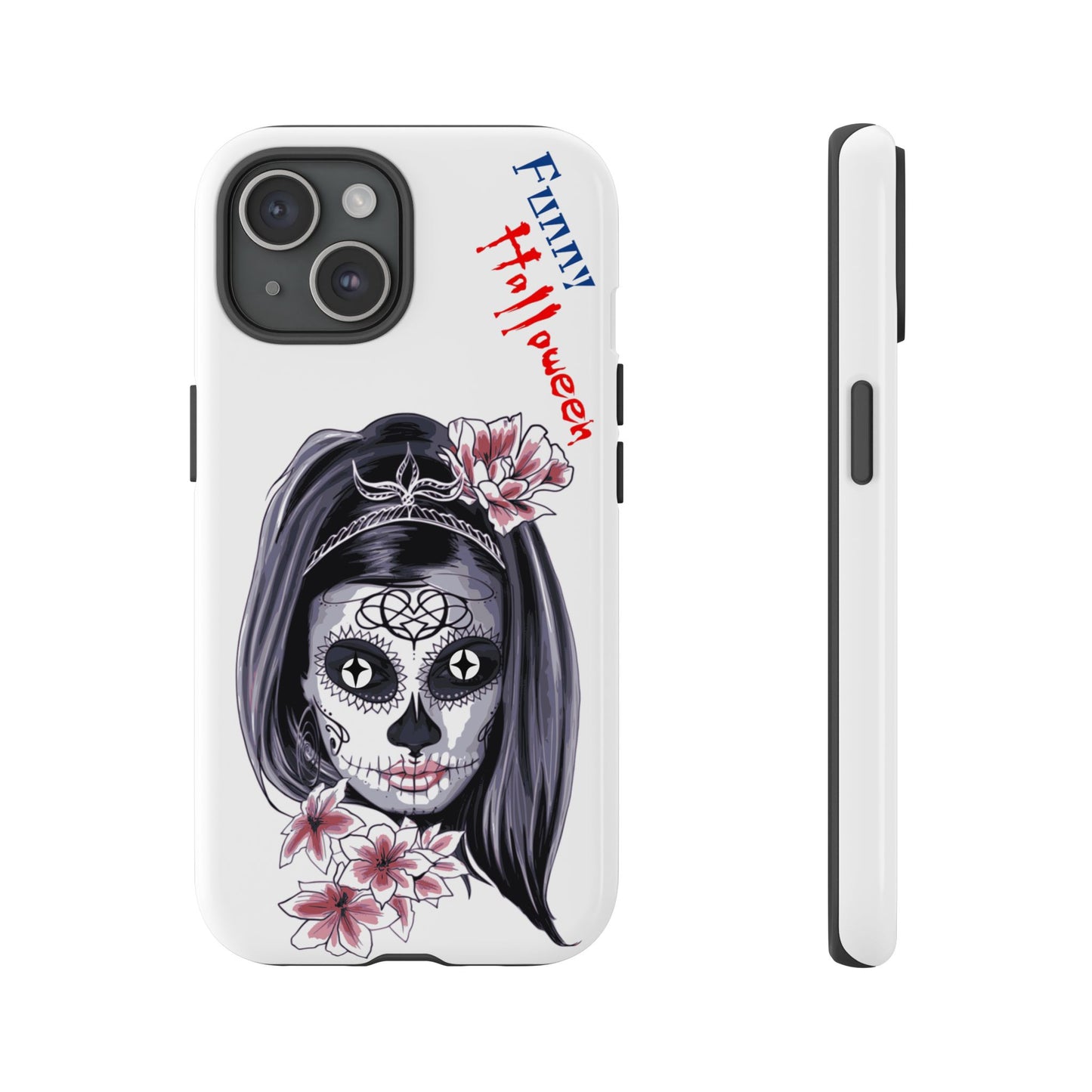 Halloween Phone Case, Funny Skull Design, Tough Cases, Unique Gifts, Spooky Decor, Holiday Essentials, Halloween Decor