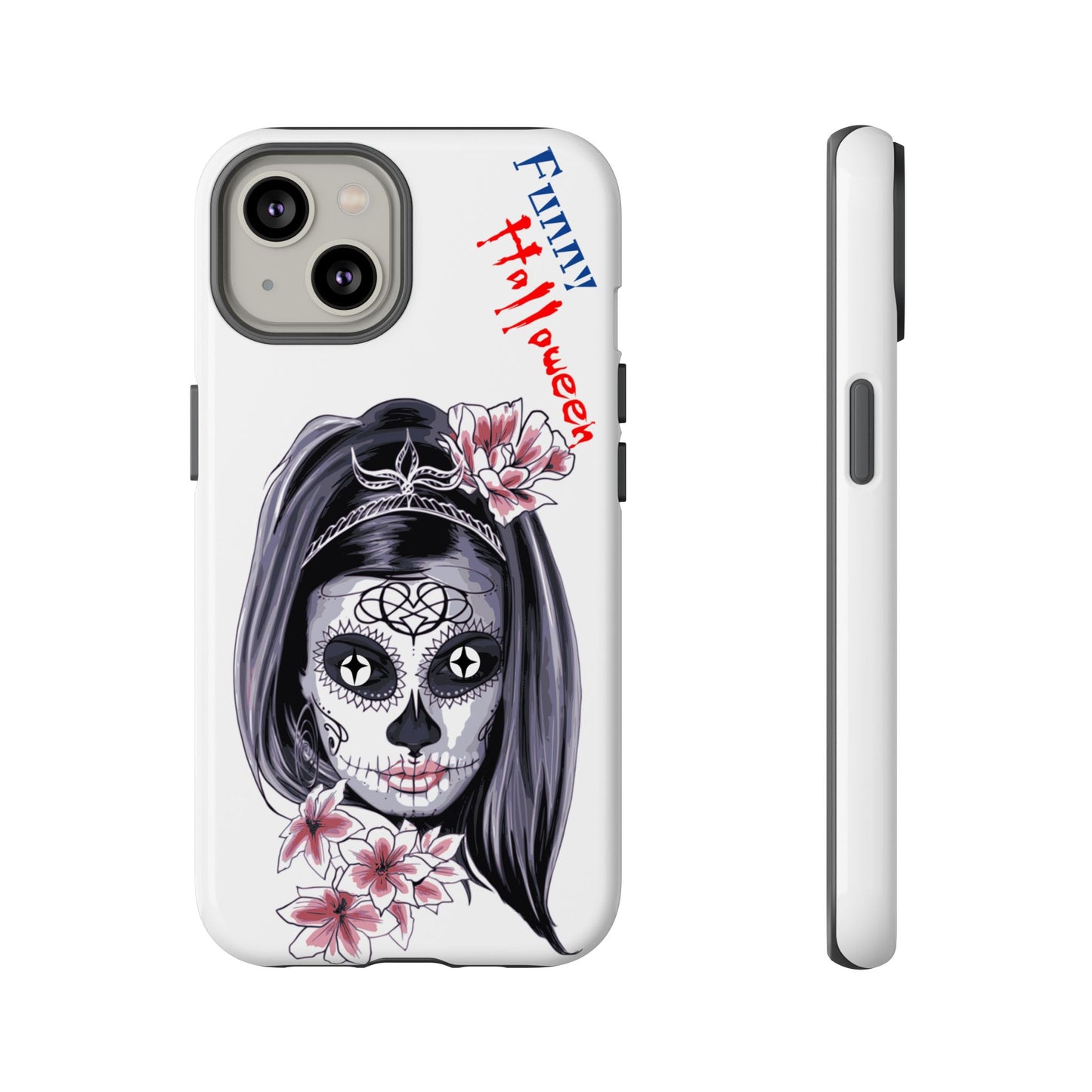 Halloween Phone Case, Funny Skull Design, Tough Cases, Unique Gifts, Spooky Decor, Holiday Essentials, Halloween Decor