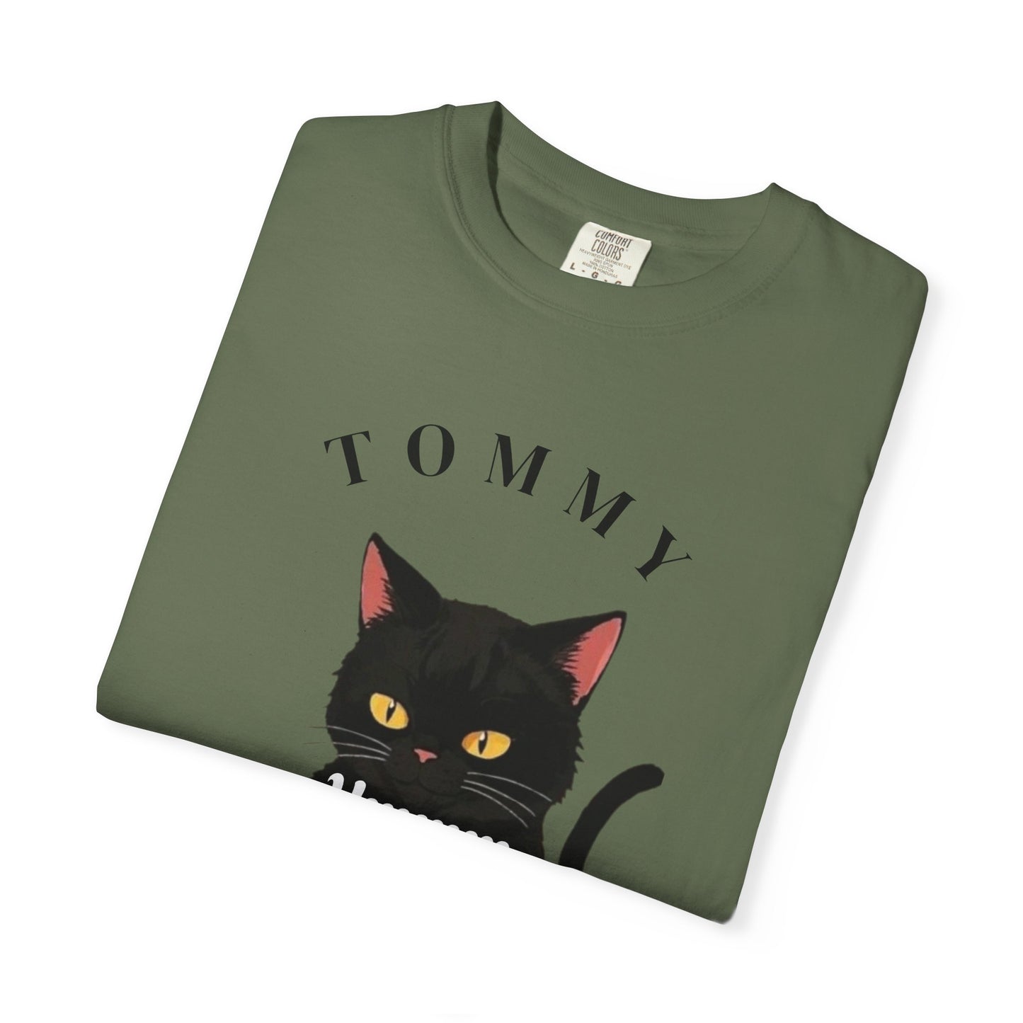 Funny Cat T-Shirt - Tommy the Cat Eats Spaghetti, Gift for Cat Lovers, Cute Pet Apparel, Relaxed Summer Tee, Cat-Themed Clothing