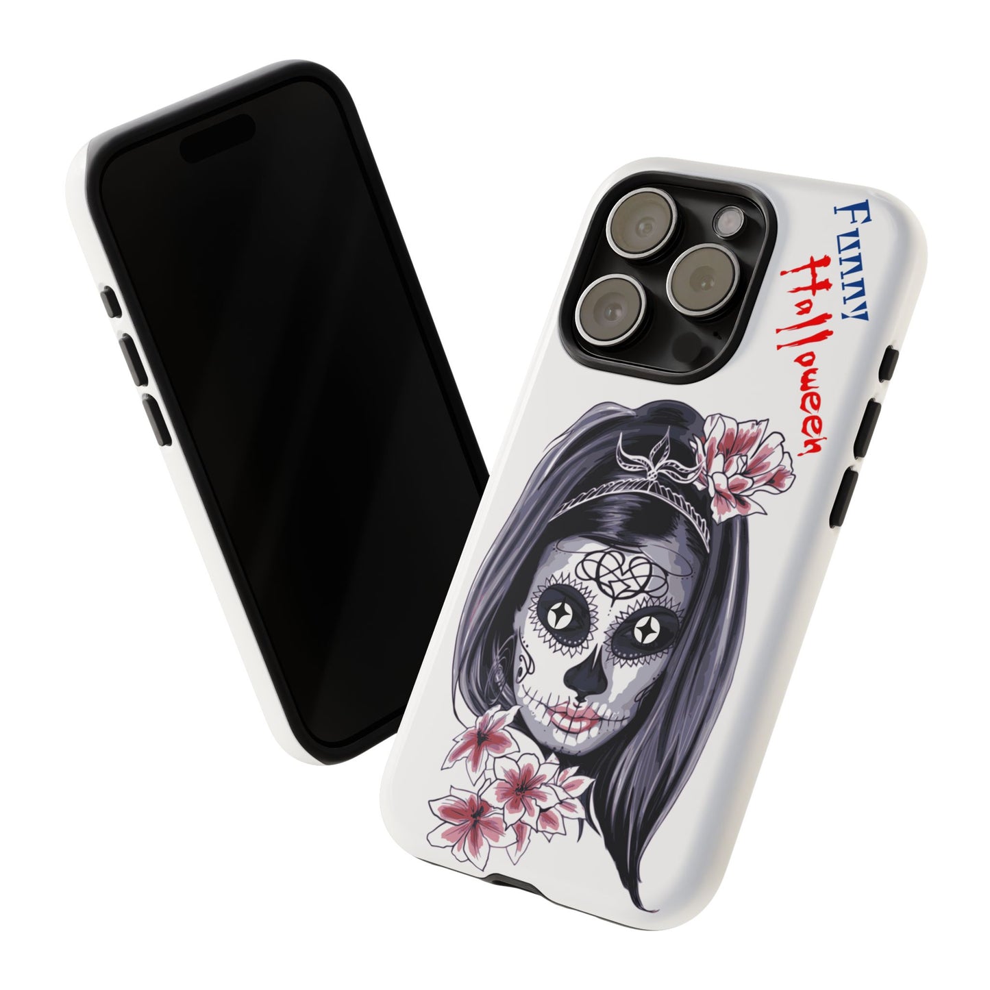Halloween Phone Case, Funny Skull Design, Tough Cases, Unique Gifts, Spooky Decor, Holiday Essentials, Halloween Decor