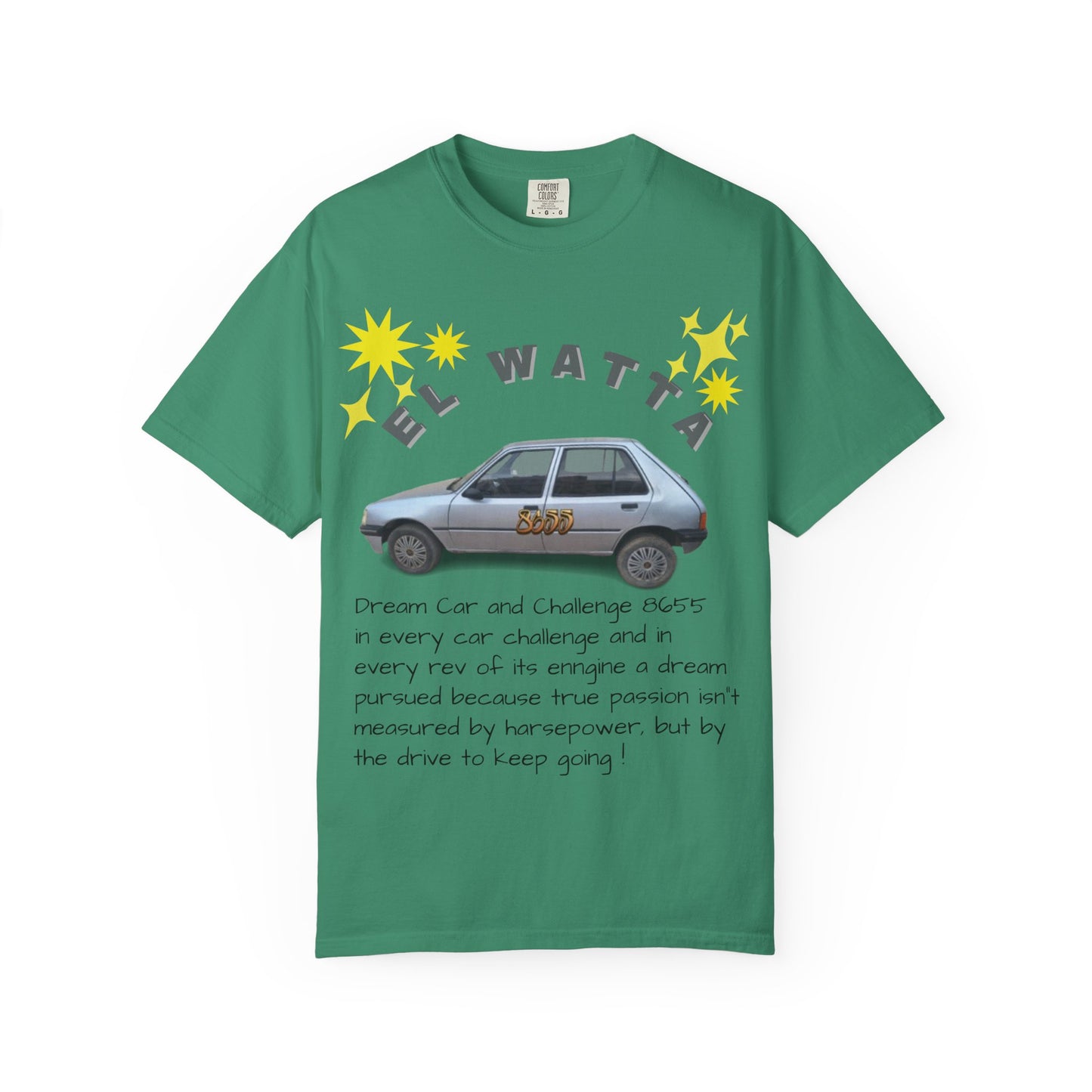 El Watta Vintage Car T-shirt, Unique Design, Unisex Garment-Dyed Tee, Retro Car Lover Gift, Funny Auto Apparel, Unique Gift for Him or Her